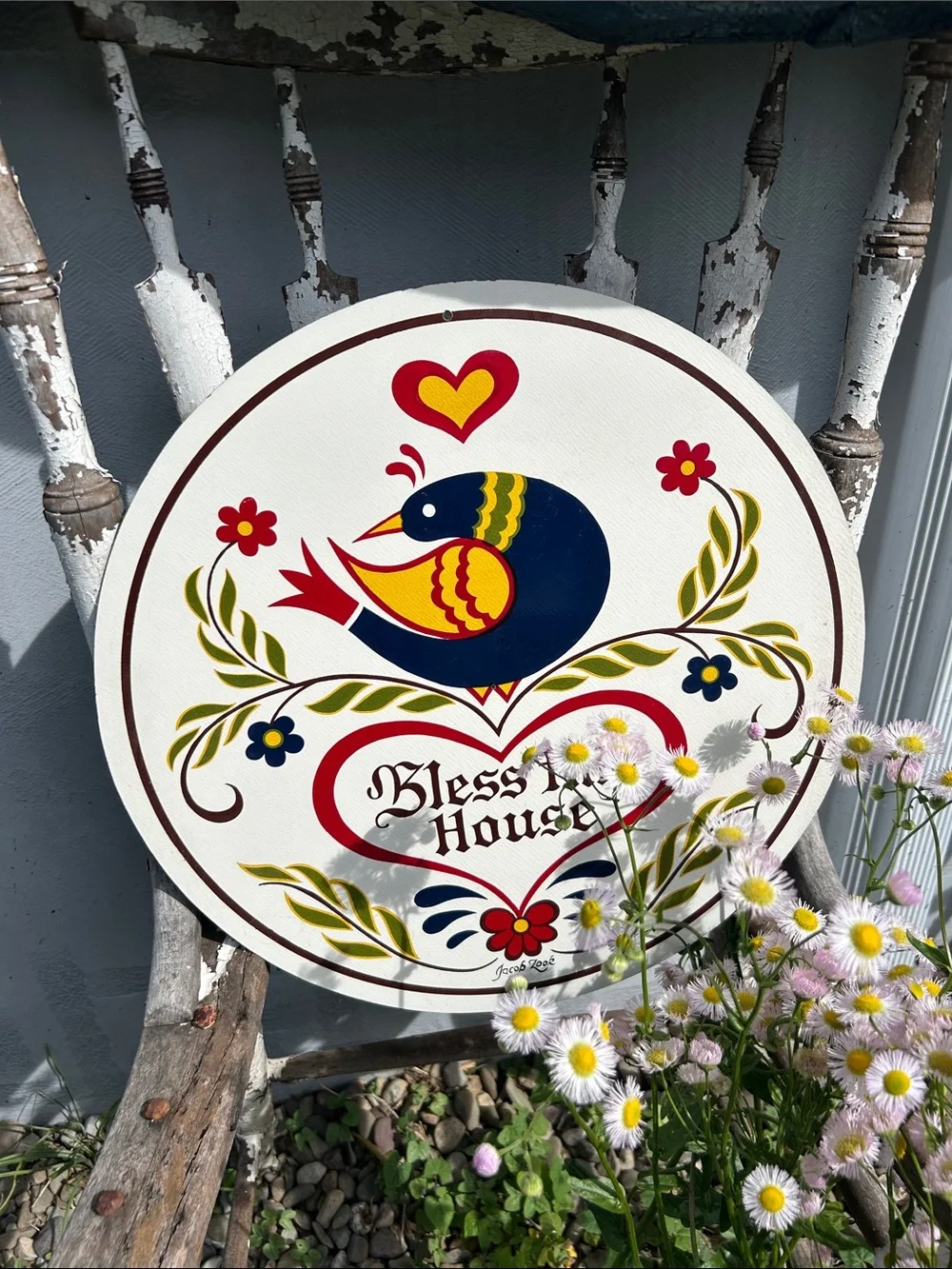 Bless This House Pennsylvania Dutch Hex Sign